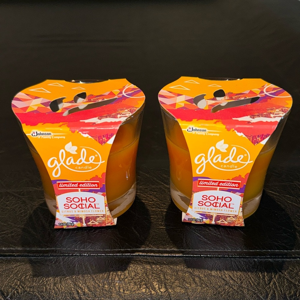 Candles, NEW, Set of 2, Citrus & Mimosa Scent (CL)